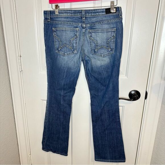 Y2K People’s Liberation Medium Wash Star Embroidered Lowrise Bootcut Jean Sz 29 - Picture 1 of 10